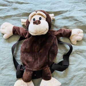 Plush Monkey Backpack Harness for Kids - Brown